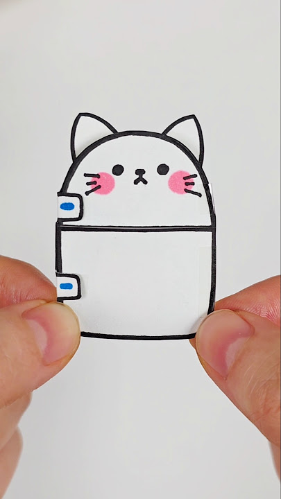 냥냥 냉장고 스티커집 만들기! #refrigerator #shorts #craft #diy  종이놀이 예뿍