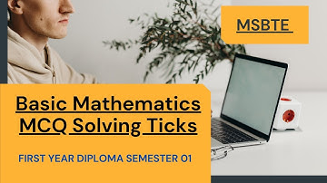 Basic Mathematics MCQ solving trick and shortcut method/MSBTE DIPLOMA/FIRST YEAR SEMESTER 01