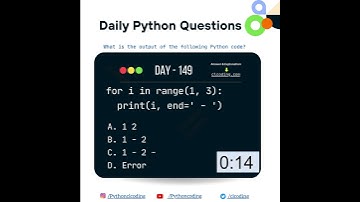 Python Coding challenge - Day 149 | What is the output of the following Python Code?  #codeing