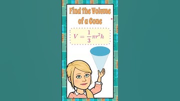 Find the Volume of a Cone | HS.G-GMD.A.3 🖤
