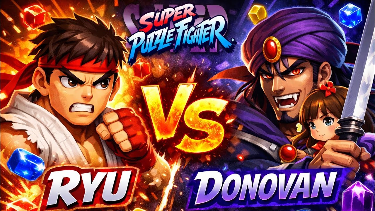 Puzzle figher II|Ryu V Donovan|Fight