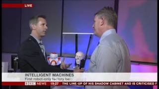 Eddie the robot learns how to move his head live on BBC