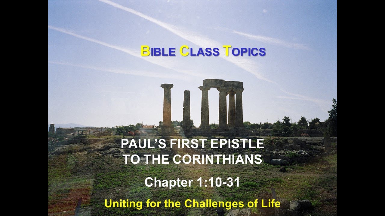 Paul's First Letter to the Corinthians Chapter 11031 YouTube