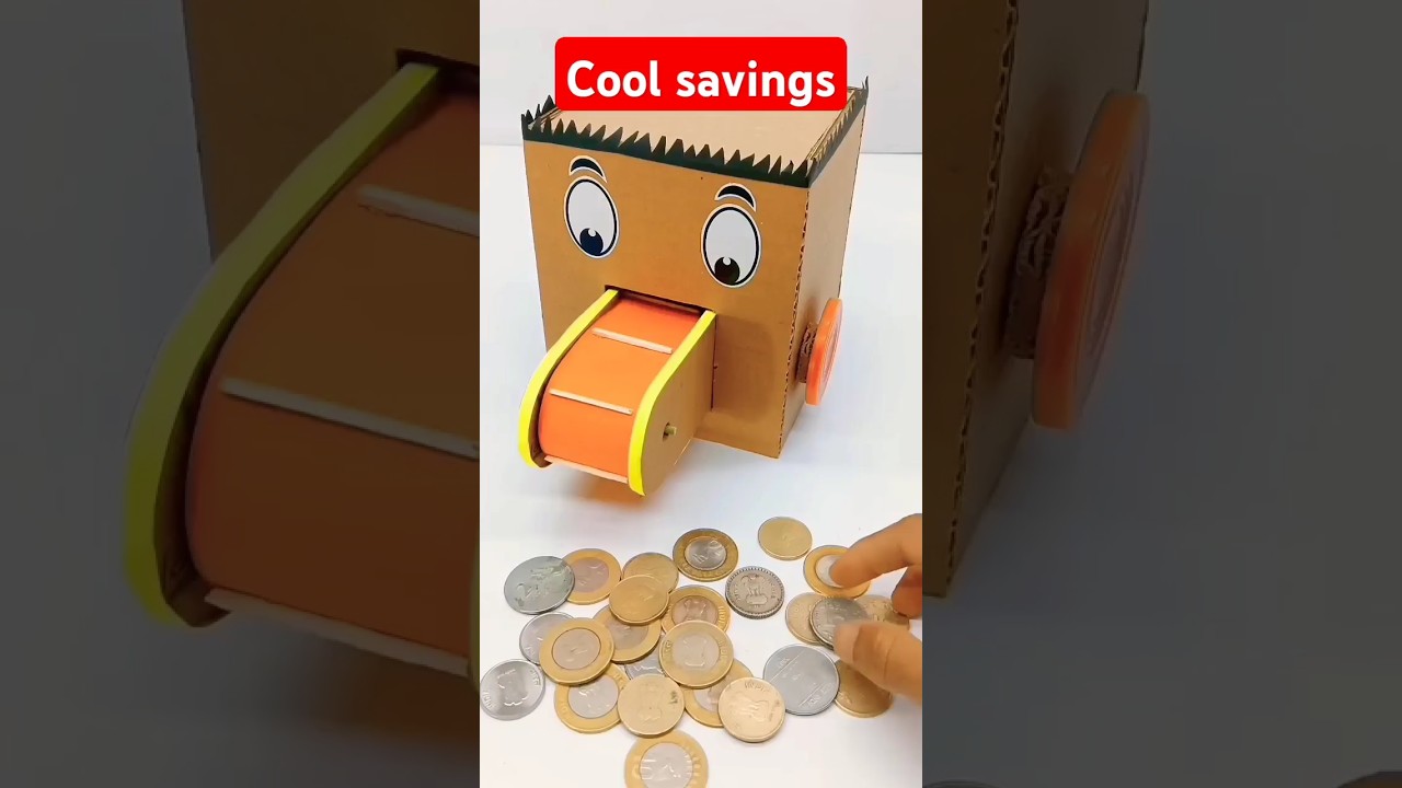 Easy and cool. How to make a Savings from cardboard? 