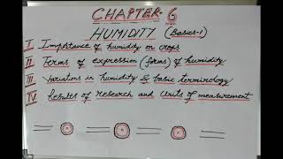 Chapter 6 - Humidity - Basics 1
