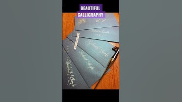 Beautiful Calligraphy writing on envelopes 😍 #shorts