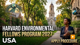 Harvard Environmental Fellows Program 2027 Fully Funded | How to Apply (Step-by-Step)