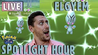 LIVE *Shiny Elgyem* Stardust Grind Spotlight Hour! Pokemon GO