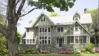Remodeled Tudor home in Massachusetts mixes color and personality with traditional elements