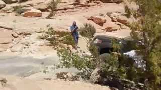=Frontier Pro4x climbing wipeout hill in Moab Xterra Pro4x Hill Climb