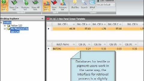 Datacolor Tools v2.0: Desktop Explorer Input Data