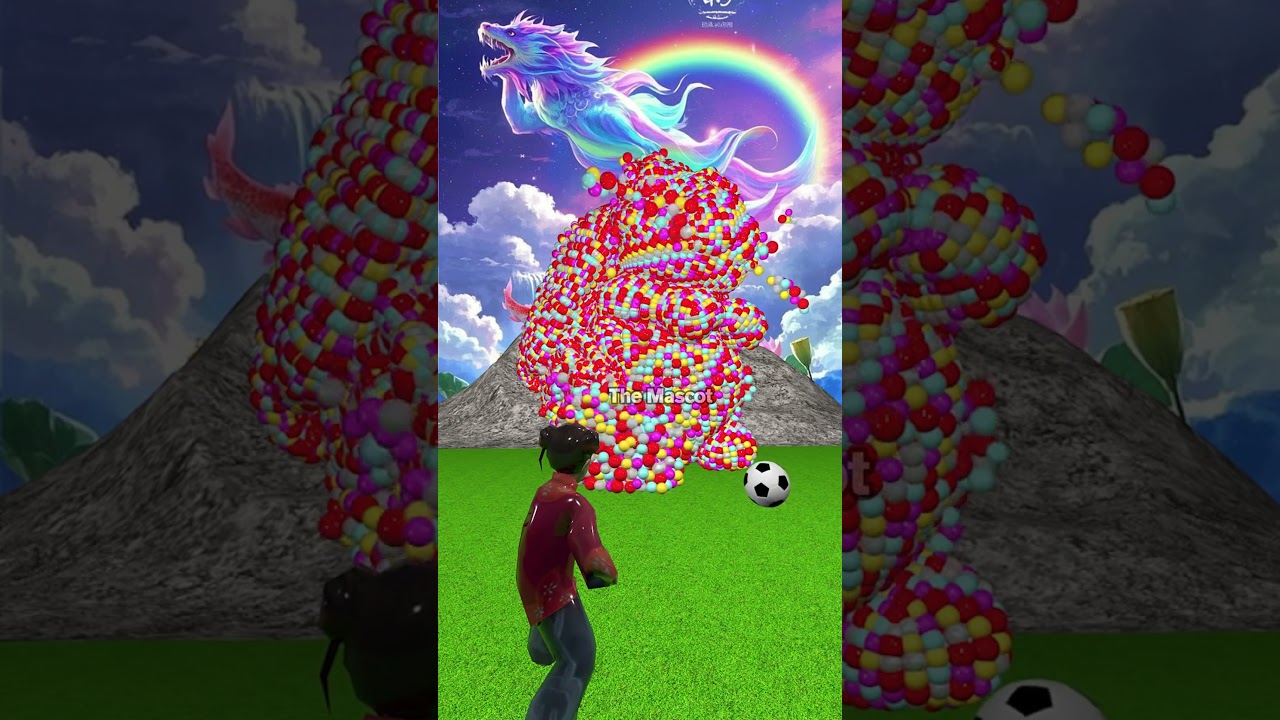 The mascot vibrato assistant placedonthe football field is popular, co-produced, creative new spe