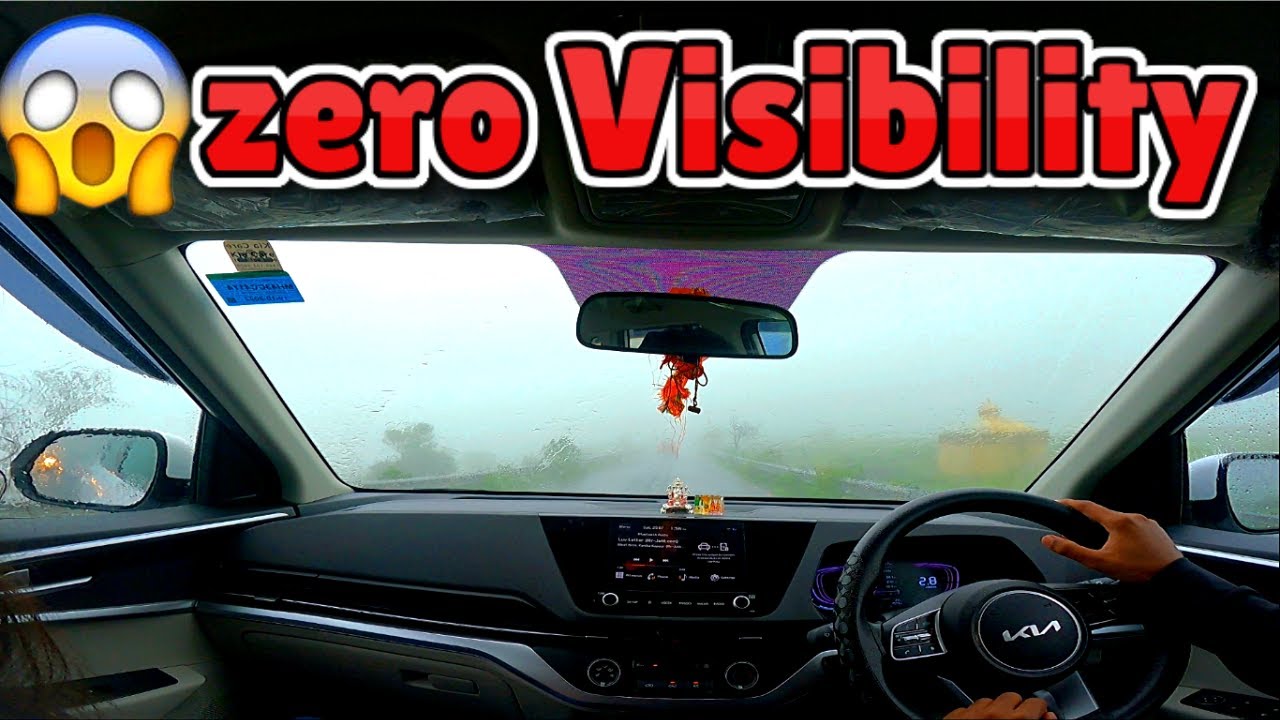 driving Kia carens in zero visibility on Malshej Ghat | dangerous drive ...