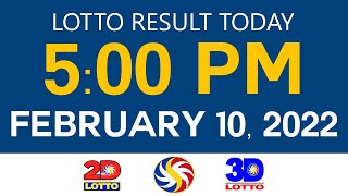 Lotto Results Today February 10 2022 5pm Ez2 Swertres 2d 3d 6d 642 649 Pcso