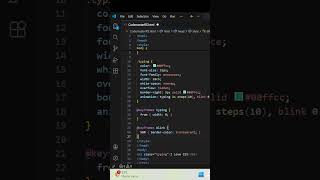 🔥Trick - 3 : 👉Typing Text Animation using HTML &amp; CSS | CSS Animation #coding #viral #htmlcss #short
