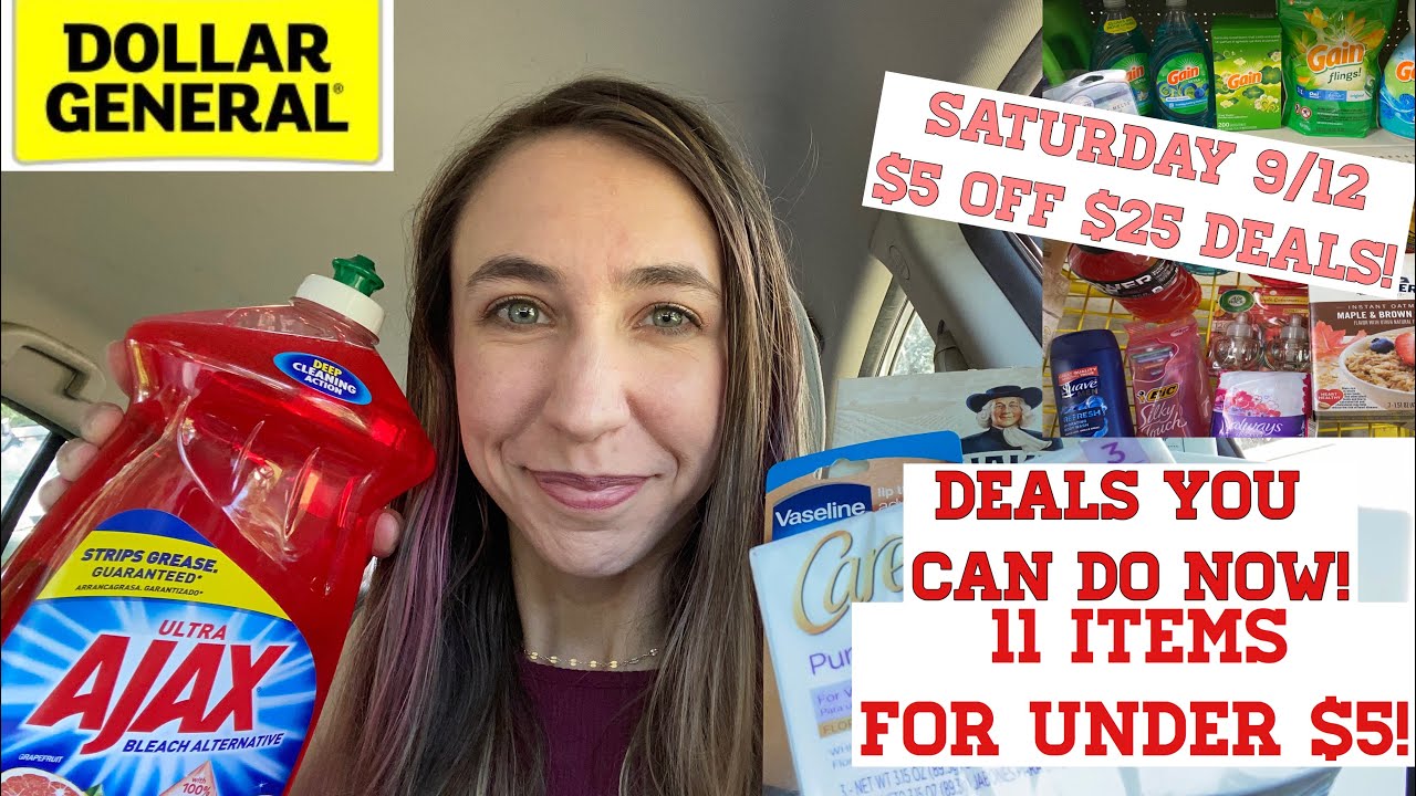 DOLLAR GENERAL DEALS YOU CAN DO NOW + SATURDAY 9/12 5 OFF 25