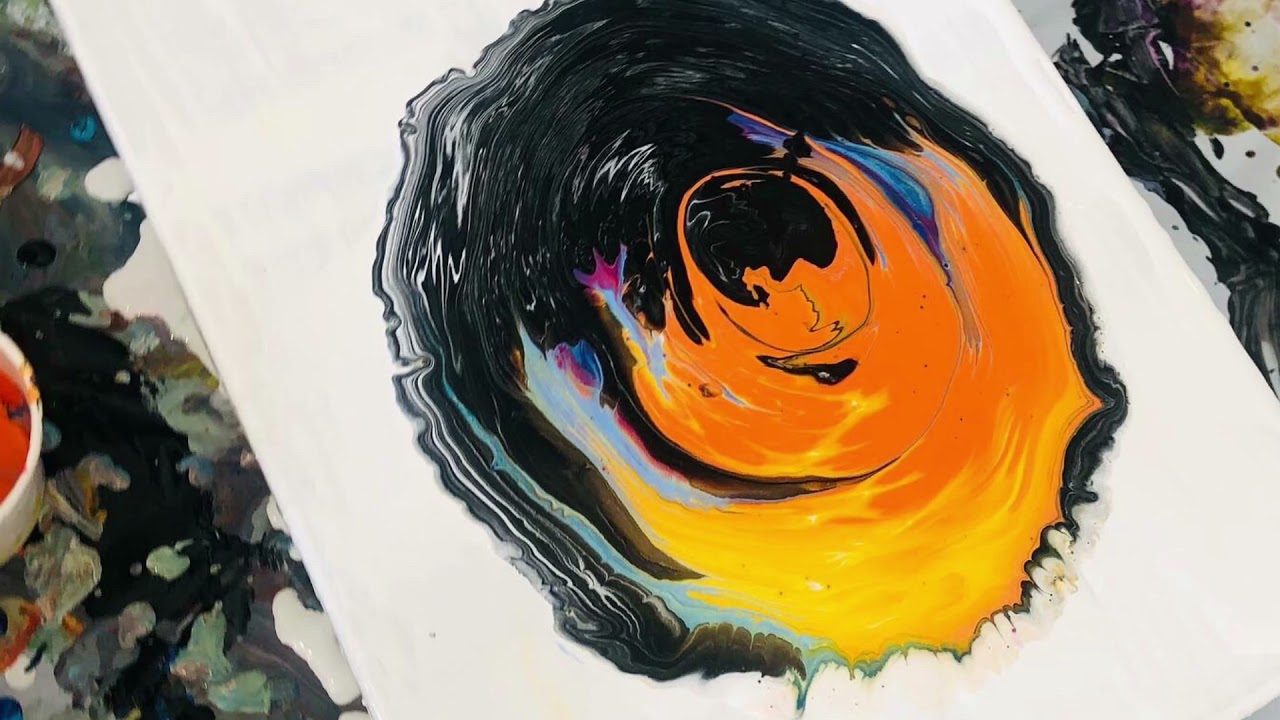 Acrylic pouring and painting workshop for kids.