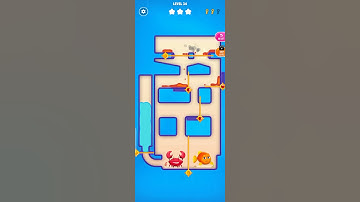 save the fish level 34 mobile game/ fishdom, (android iOS) #shorts