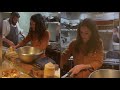 Courteney Cox Cooking under pressure in a real working Kitchen