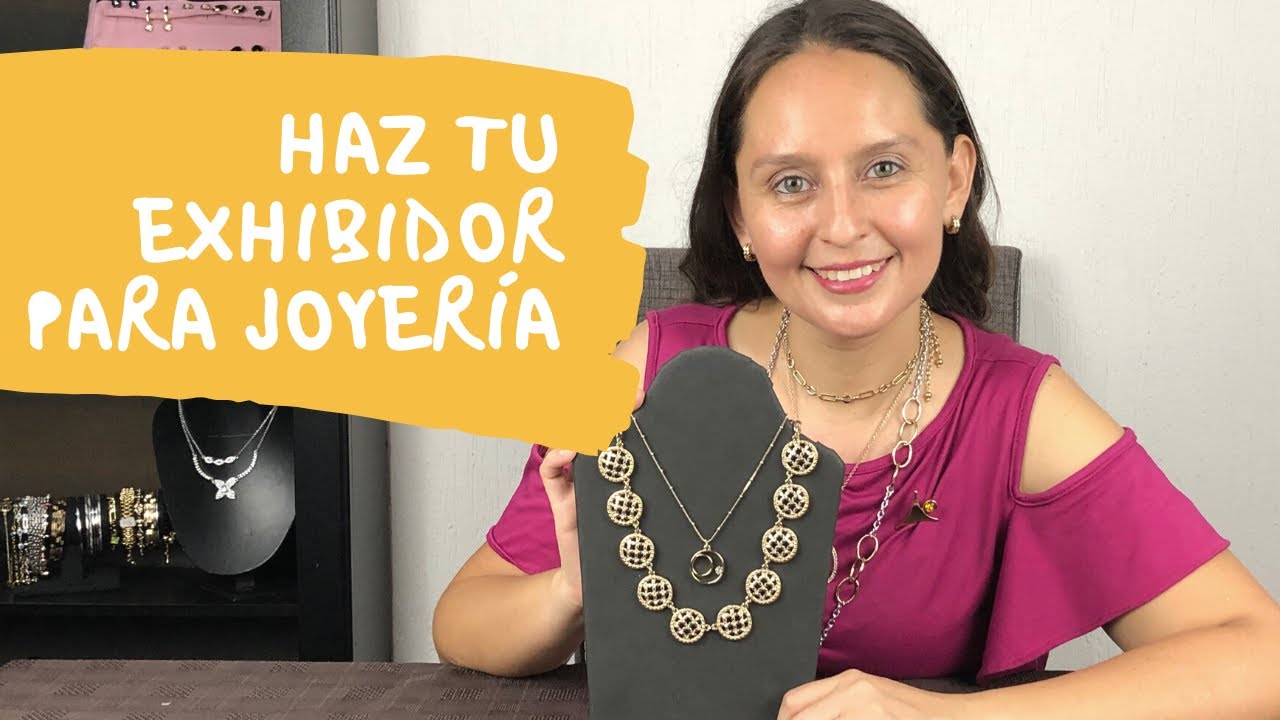 ¿Cómo hacer un exhibidor de collares de moda de cartón / para joyería / casero /DIY / Tips joyeria