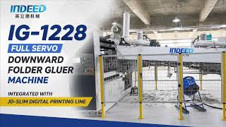 IG-1228 Servo Folder Gluer Realizes Automated Carton Production With JD-Slim Digital Printing Line