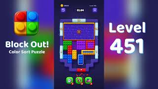 Block Out Level 451 Walkthrough 🧩 | All Levels Solution | Mini Boss