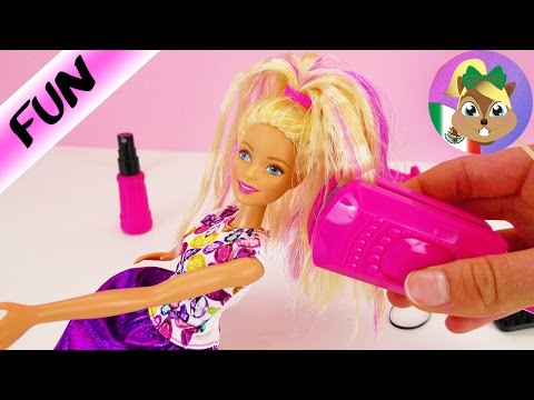 El nuevo Peinado de Barbie/ Cabello ondulado/ Crimp & Curl Barbie/ Juguetes para niños