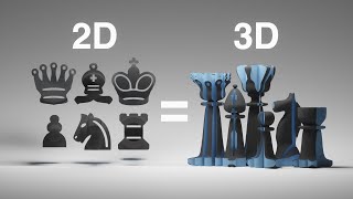 Modeling a Chess Set That Works in 2D and 3D screenshot 3