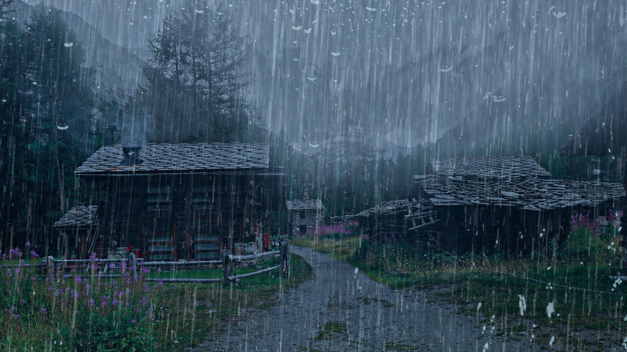 Duerme Instantáneamente con Lluvia Relajante en el Techo - Sonido de ...