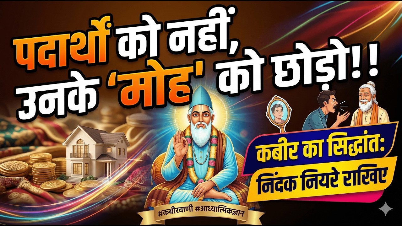 8/3/26 - पदार्थों को नहीं, उनके 'मोह' को छोड़ो!! कबीर का सिद्धांत: निंदक नियरे राखिए