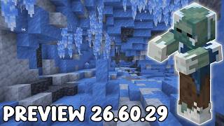 Ice Caves, Frostbite Zombie & More!!! - Minecraft Bedrock Preview 26.60.29