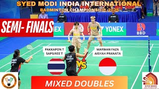Download Lagu Pakkapon T 🇹🇭 \u0026 Sapsiree T 🇹🇭 vs Marwan Faza 🇮🇩 \u0026 Aisyah Pranata 🇮🇩 | SEMI-FINAL | MIXED DOUBLES MP3