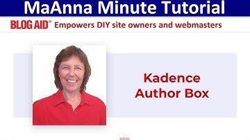 Kadence Author Box - How to Set Up