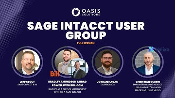 Sage Intacct User Group | Full Session