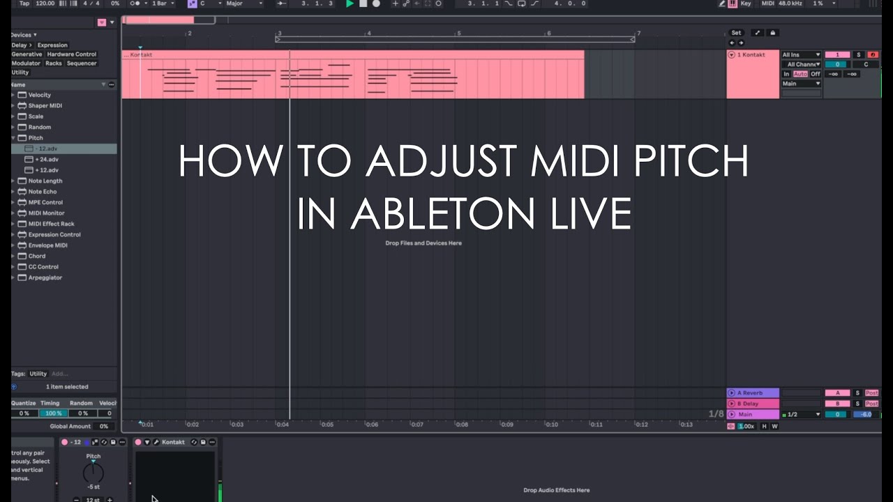 How To Adjust MIDI Pitch In Ableton Live