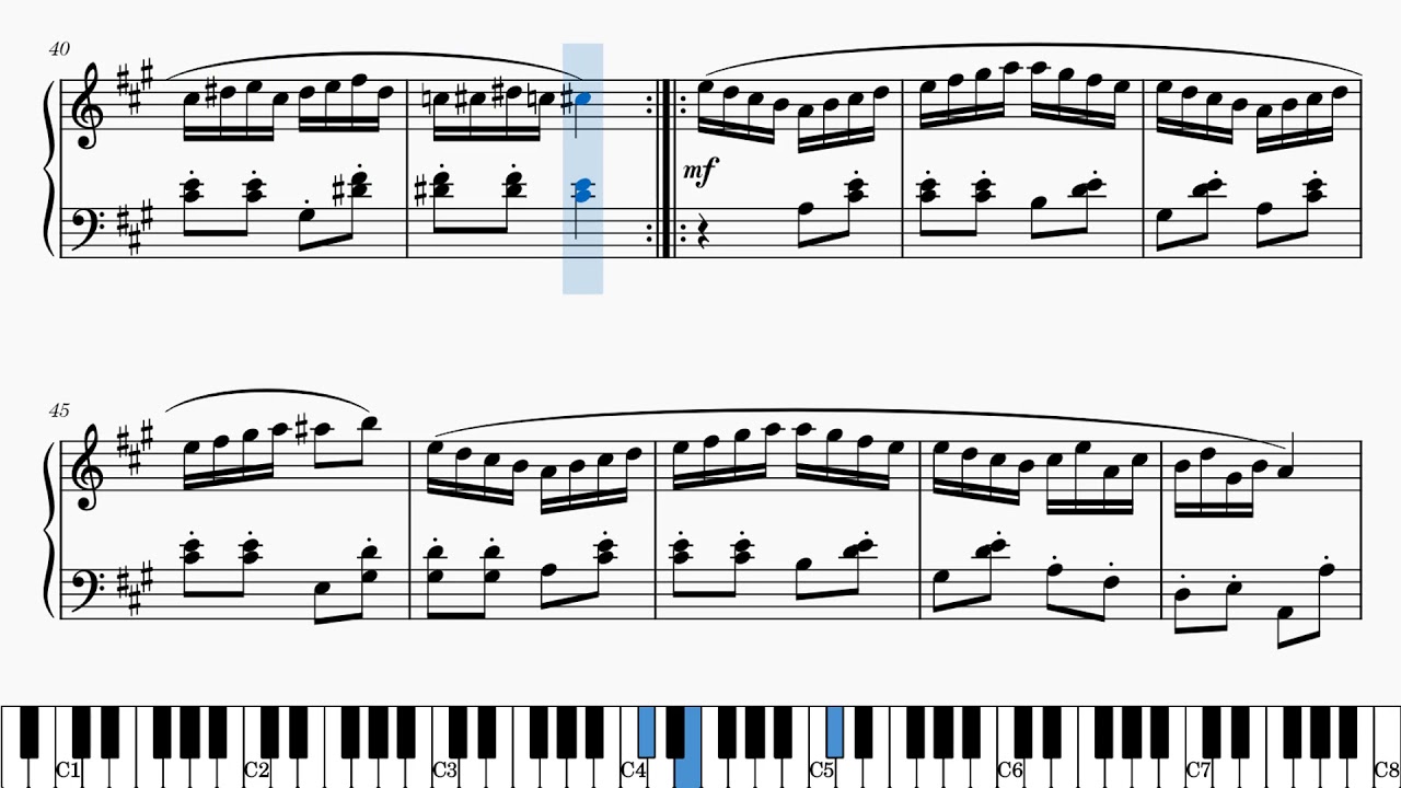 Turkish March (Rondo Alla Turca) - W.A Mozart | Piano Sheet Music