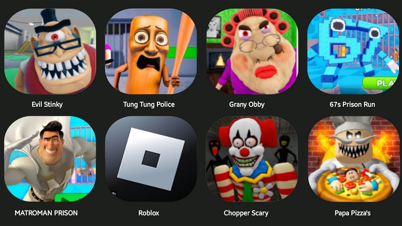METROMAN PRISON,EVIL GRANDMA!,LA VACA SATURNO,Roblox,CHOPPER'S CARNIVAL,Miss Ani-Tron's Detention...