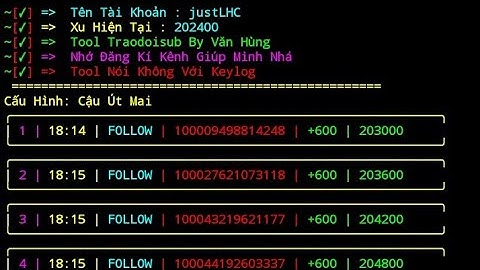 Share Tool Traodoisub Token Siêu Mượt | Văn Hùng Official