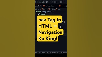 nav Tag in HTML — Navigation Ka King! | #webdev #48 | #shorts #html #htmlcss #html5 #htmltags #css