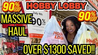 MASSIVE HOBBY LOBBY 90% OFF CLEARANCE HAUL!🧡🏃🏽‍♀️I Saved OVER $1,300!!   #hobbylobby #clearance
