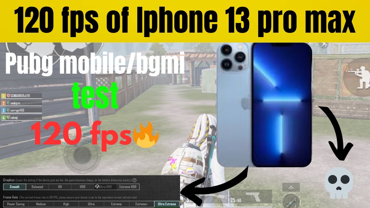 iPhone 13 pro max pubg mobile/bgmi 120 fps🔥 | I phone 13 pro max pubg ...