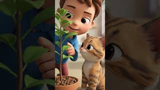 Why Do Plants Need Water? 🌱 | Kids Learning with a Curious Cat #cartoon #kidseducatio #kidseducatio