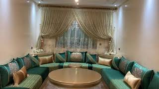 لون الموسم الاخضر الملكي هو لي دارج على الموضة|salon marocain 2020vert royale