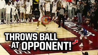 Player throws ball at opponent after windmill dunk, a breakdown