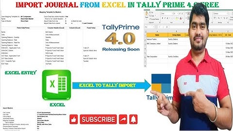 How to Import  Journal Entries from Excel in Tally Prime 4.0