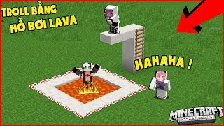 THỬ THÁCH 24 GIỜ TROLL REDHOOD BẰNG HỒ BƠI LAVA*MỀU VÀ CHỊ PANDA TROLL REDHOOD BẰNG HỒ BƠI LAVA MCPE