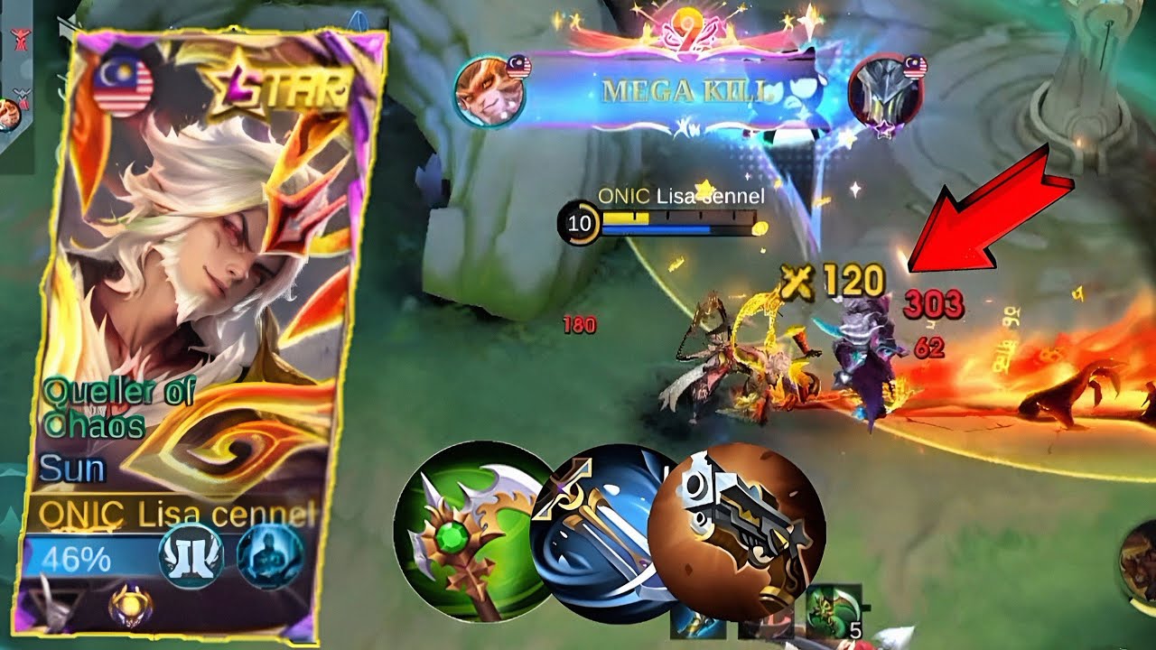 SUN MENGHADAPI ARGUS DI EXP LANE TERBARU❗ BUILD TERSAKIT SUN | GAMEPLAY SUN TERBARU | MLBB