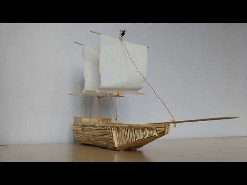 How to build a Match stick ship Match stick crafts 