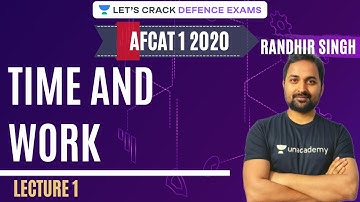 L1: Time And Work |15 Days Strategy for AFCAT 1 2020 | Randhir Singh