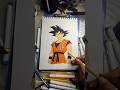How to draw Goku 🔥🔥💀💀 #drawing #goku #dbz #dbd #howtodraw #trend #viral #process #painting #yt #art